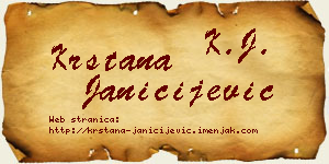 Krstana Janičijević vizit kartica